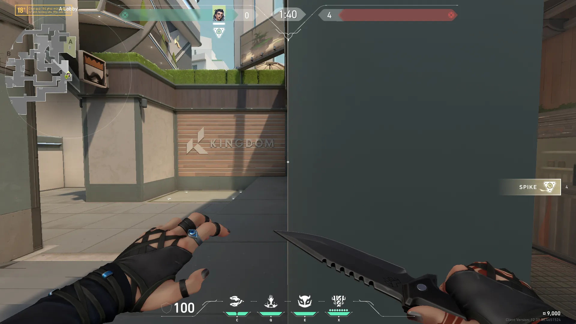 Fade Haunt on Split Attack Site A — step 2 of 4: Aim — line up the shot
