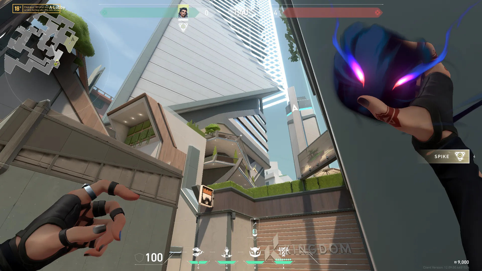 Fade Haunt on Split Attack Site A — step 3 of 4: Aim — line up the shot