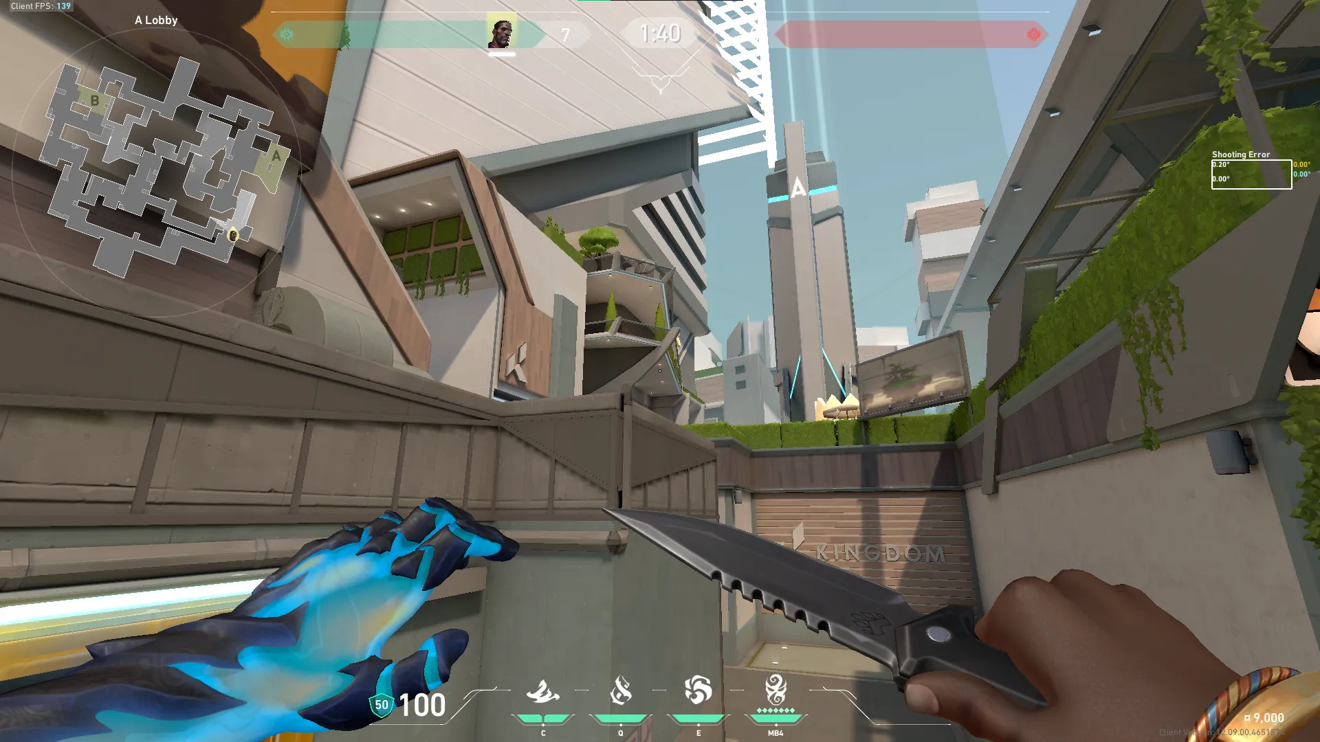 Veto Chokehold on Split Attack Site A — step 2 of 3: Aim — line up the shot