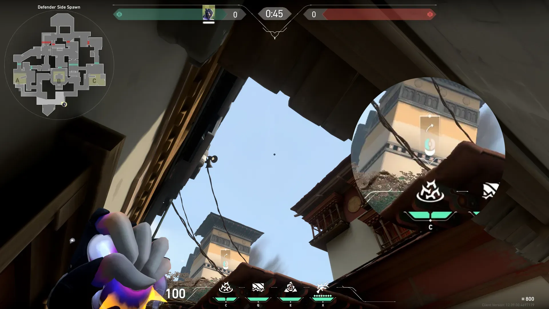 Vyse Razorvine on Haven Defense Site A — step 2 of 3: Aim — line up the shot