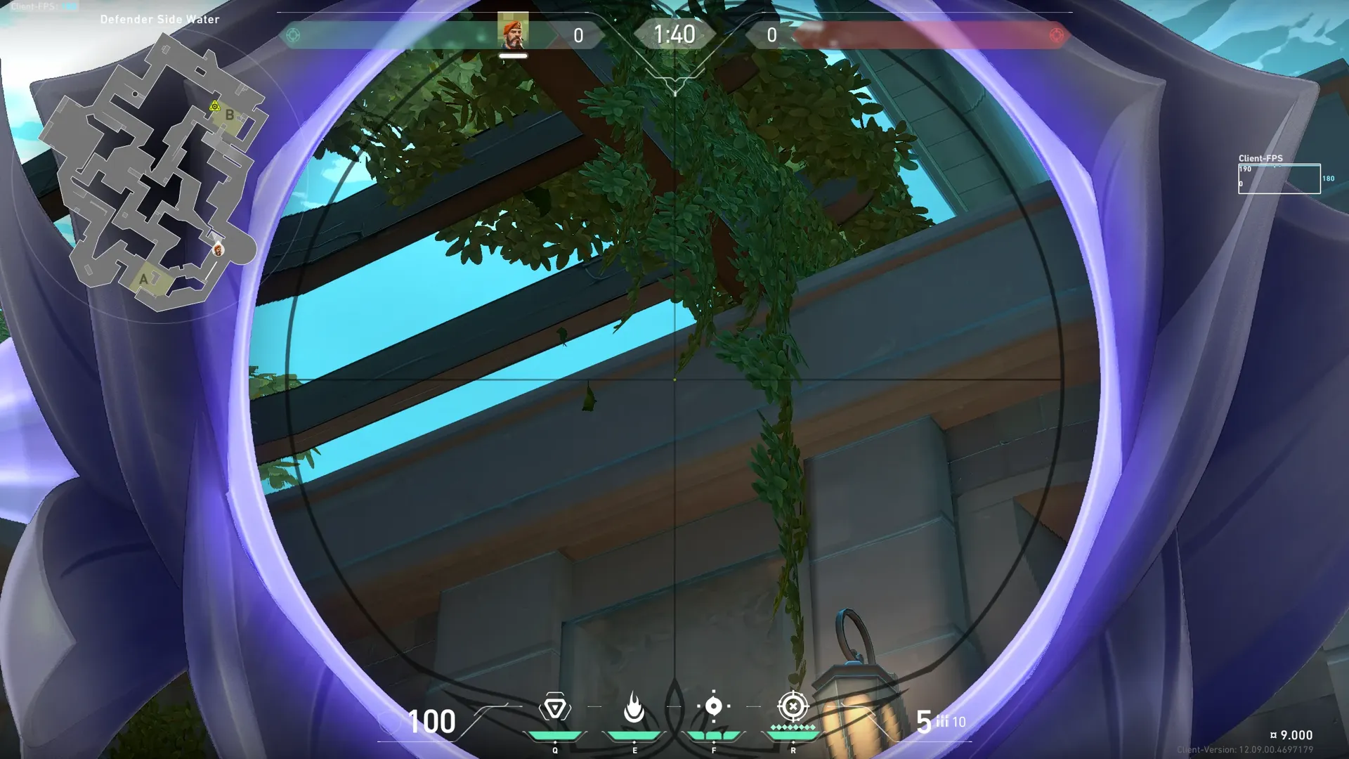 Brimstone Incendiary on Pearl Defense Site B — step 2 of 4: Aim — line up the shot