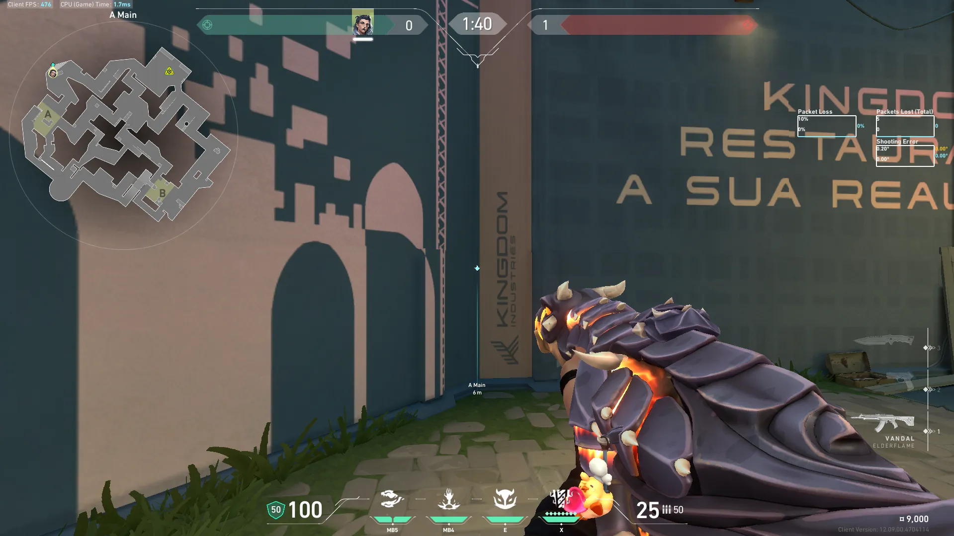 Fade Haunt on Pearl Attack Site A — step 1 of 3: Position — where to stand