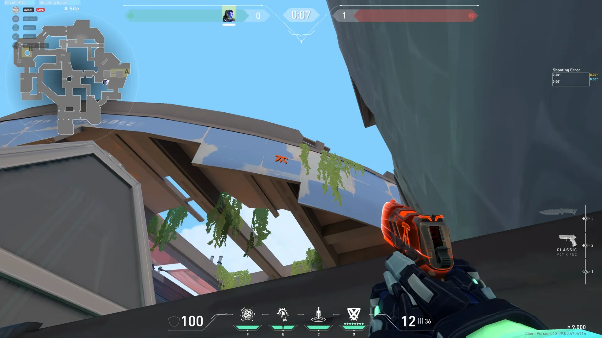 KAY/O Frag_Ment on Breeze Defense Site A — step 2 of 4: Aim — line up the shot