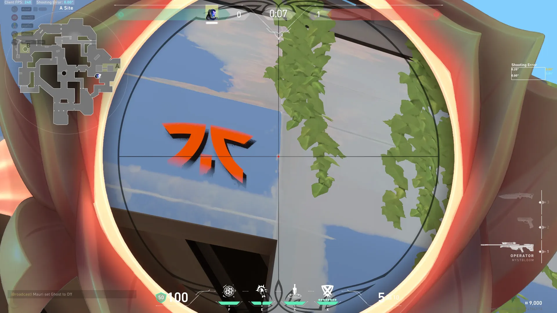 KAY/O Frag_Ment on Breeze Defense Site A — step 3 of 4: Aim — line up the shot