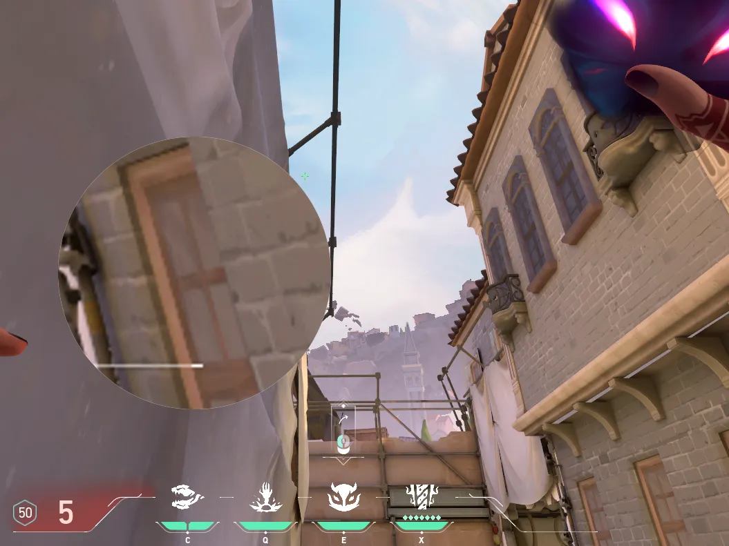 Fade Haunt on Ascent Defense Site A — step 2 of 3: Aim — line up the shot