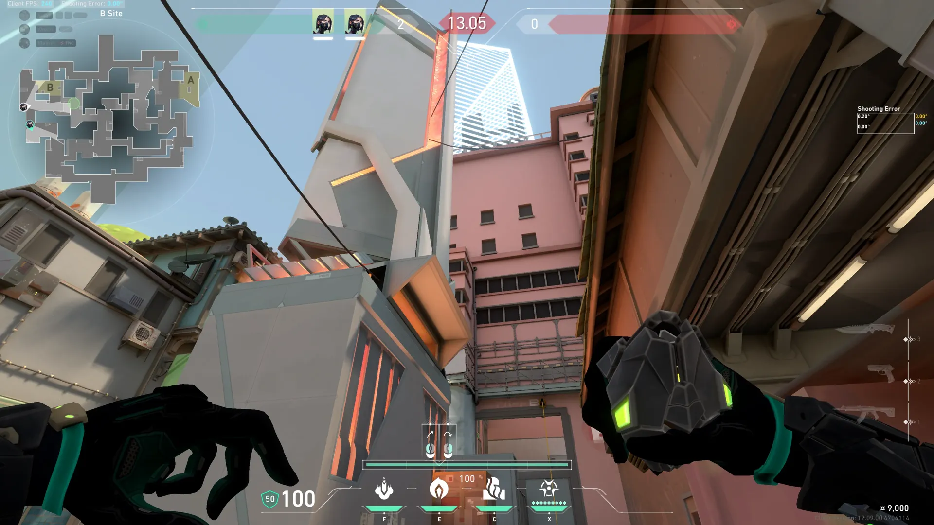 Viper Poison Cloud on Split Defense Site B — step 2 of 3: Aim — line up the shot