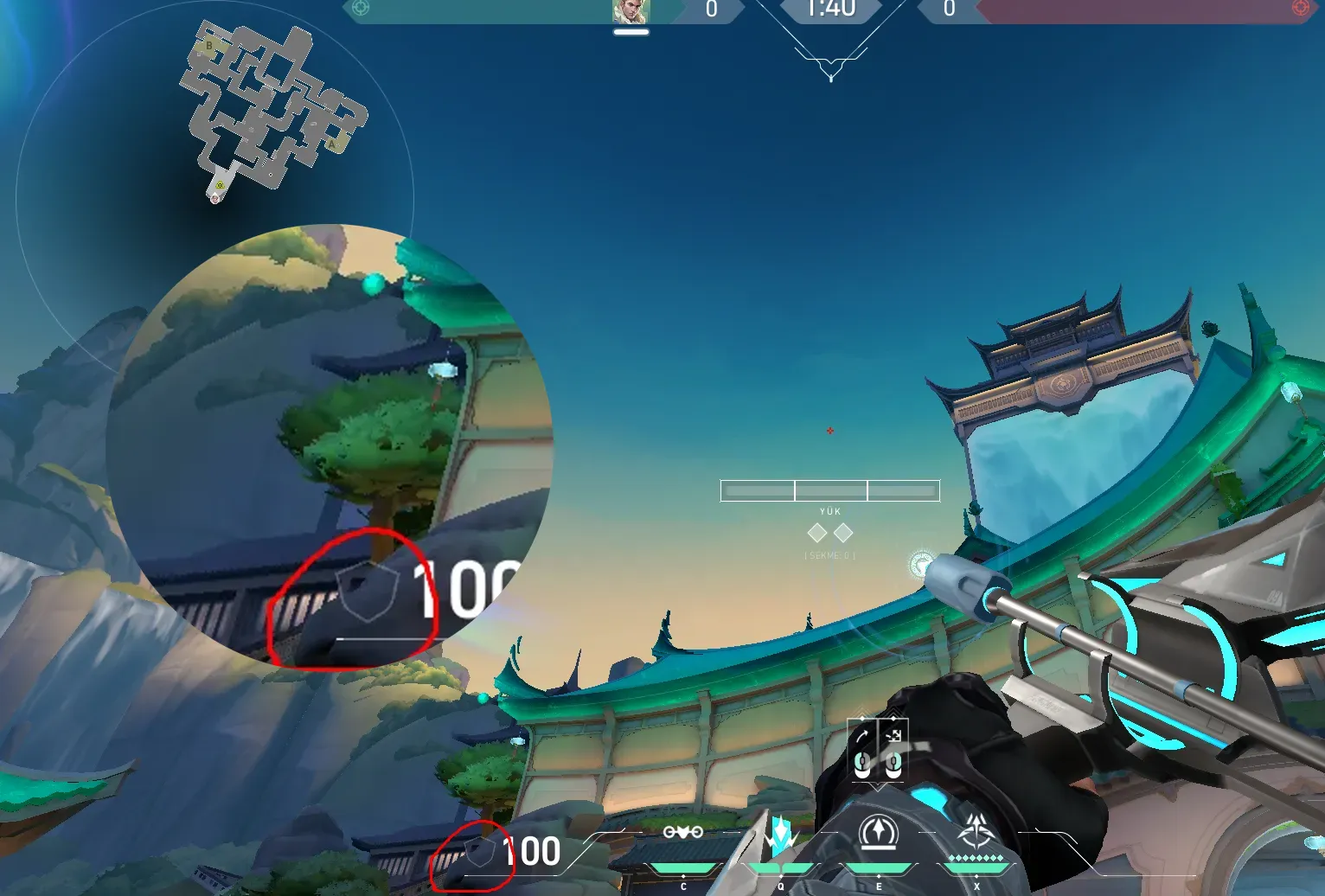 Sova Recon Bolt on Summit Attack Site B — step 2 of 3: Aim — line up the shot