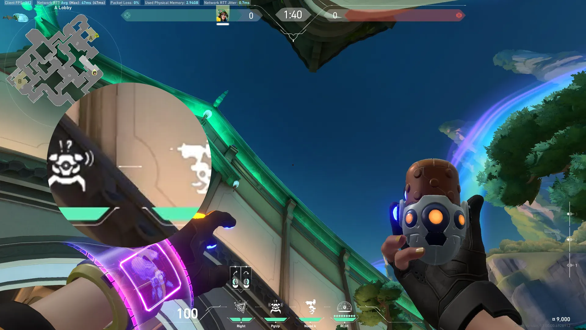Killjoy Nanoswarm on Summit Attack Site A — step 2 of 3: Aim — line up the shot