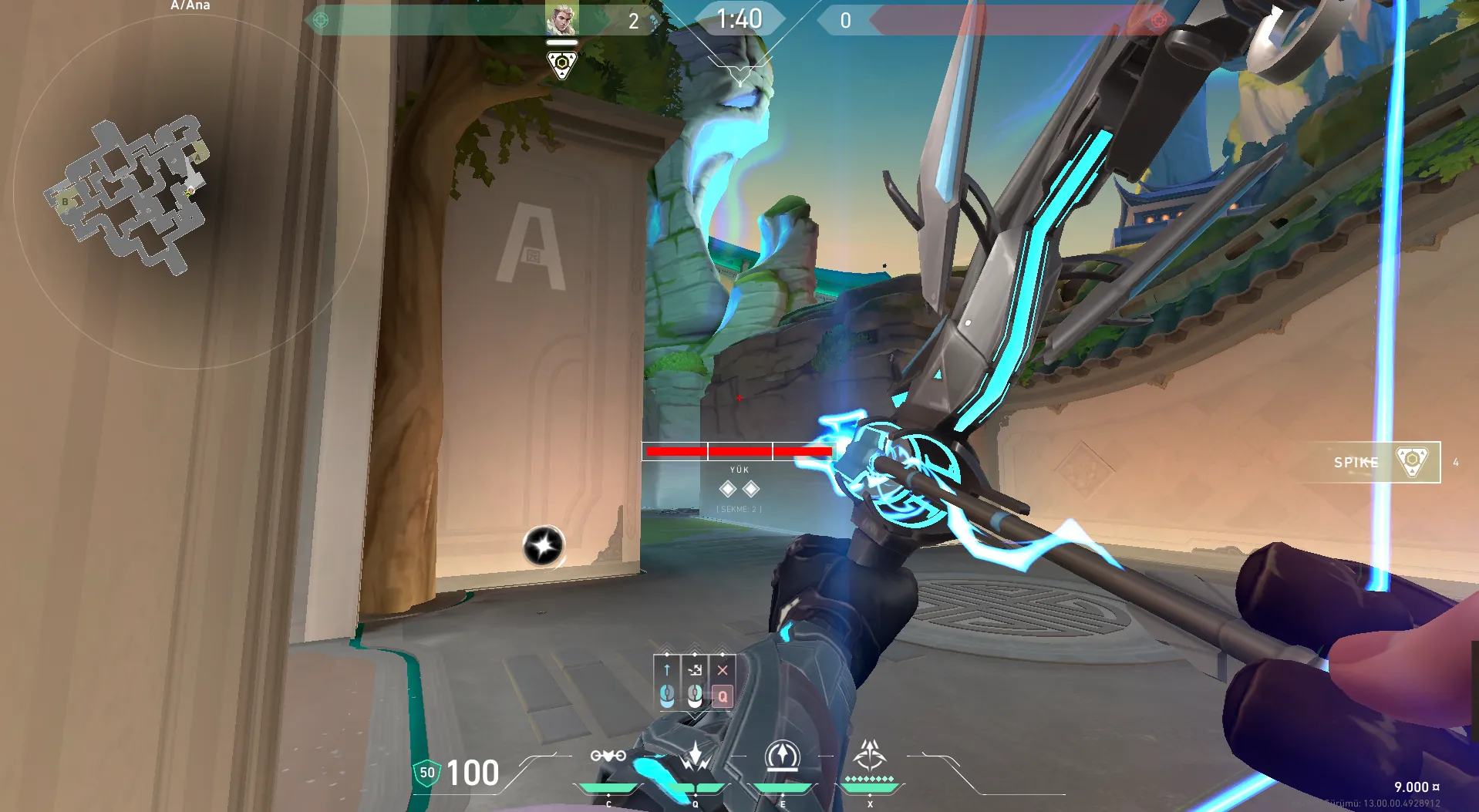 Sova Shock Bolt on Summit Attack Site A — step 3 of 5: Aim — line up the shot