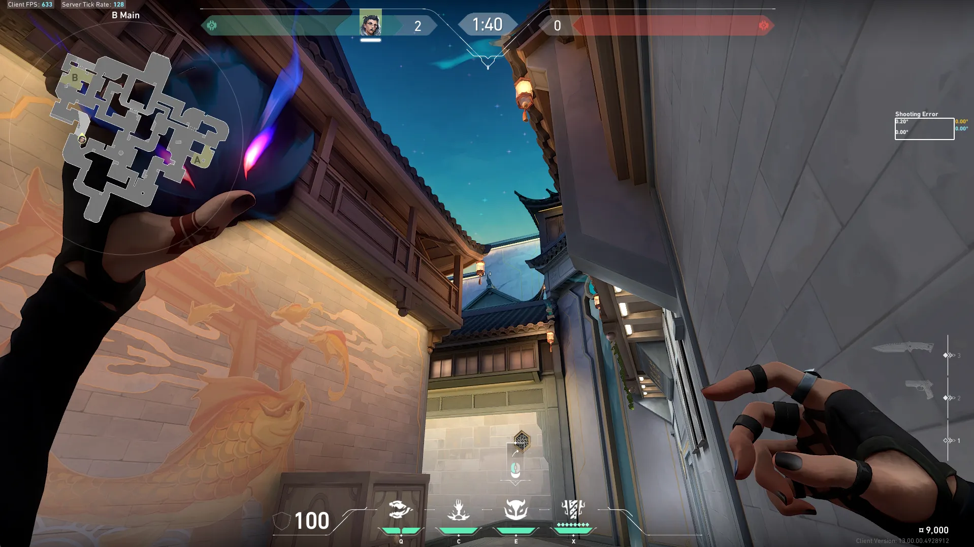 Fade Haunt on Summit Attack Site B — step 2 of 4: Aim — line up the shot
