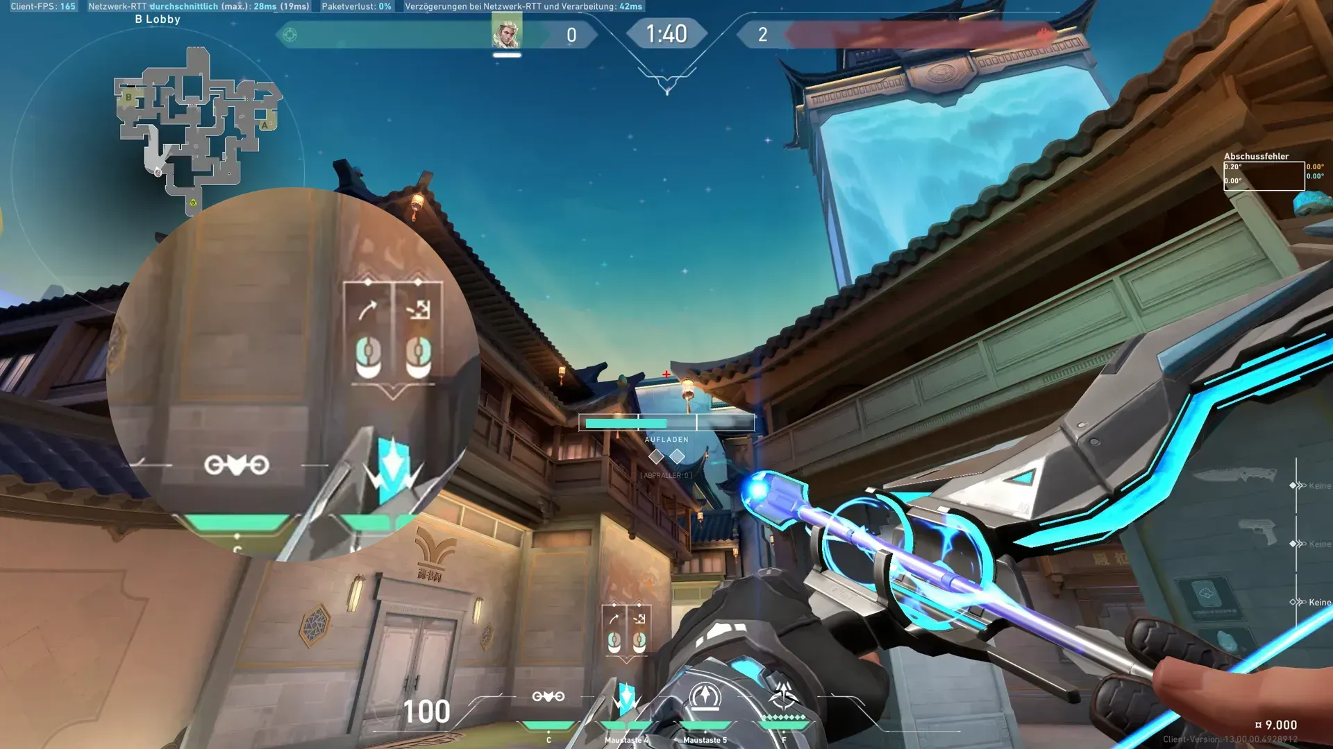 Sova Shock Bolt on Summit Attack Site B — step 2 of 3: Aim — line up the shot
