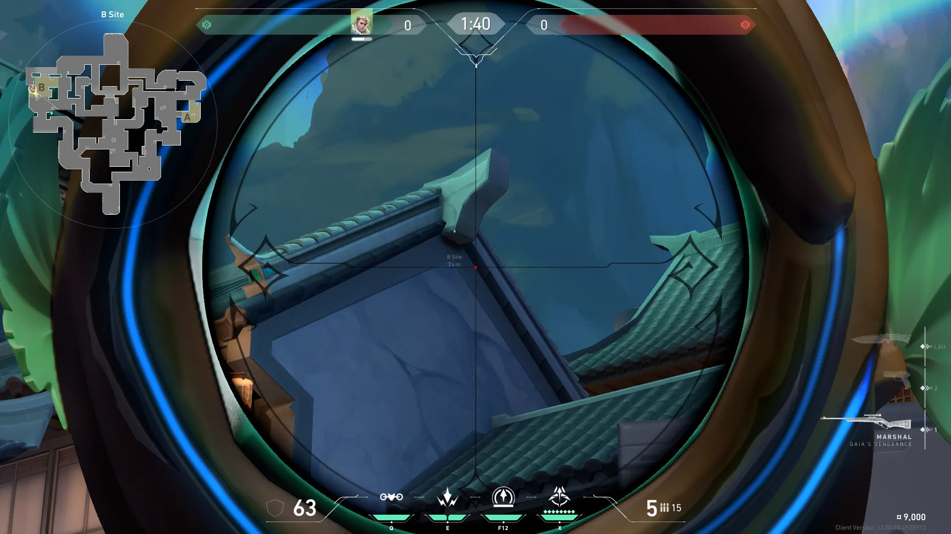 Sova Recon Bolt on Summit Defense Mid — step 2 of 4: Aim — line up the shot
