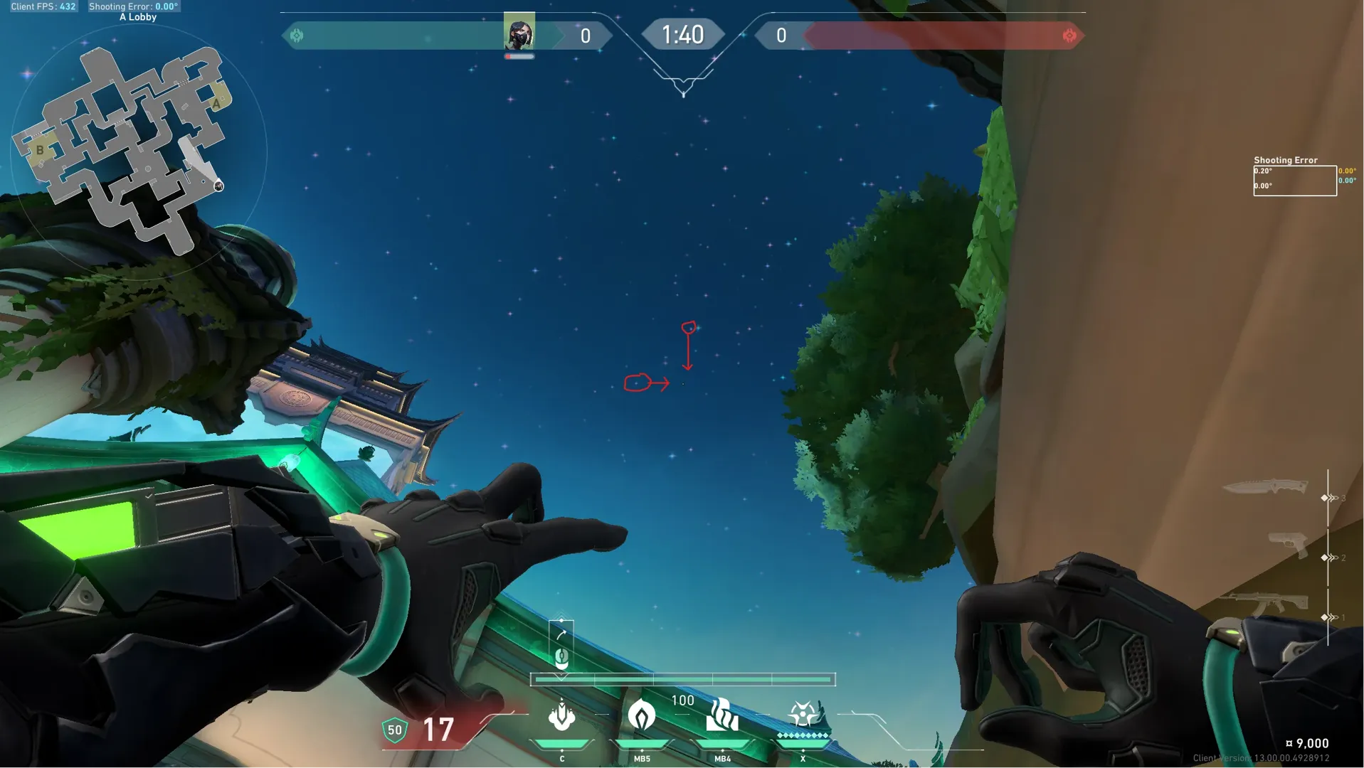 Viper Snake Bite on Summit Attack Site A — step 4 of 5: Aim — line up the shot
