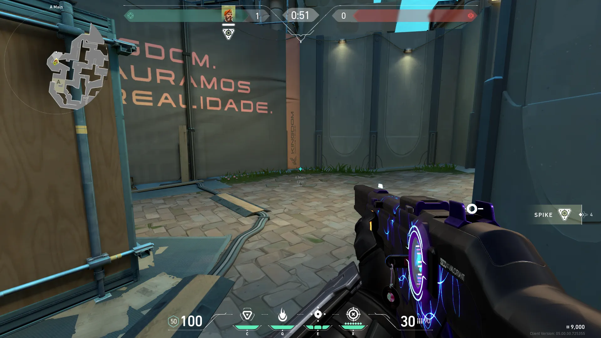 Brimstone Incendiary on Pearl Attack Site A — step 1 of 3: Position — where to stand