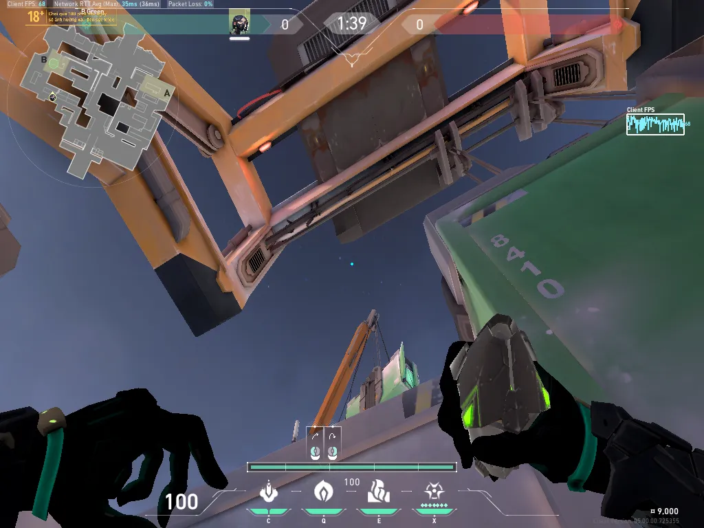 Viper Poison Cloud on Icebox Attack Site B — step 2 of 3: Aim — line up the shot