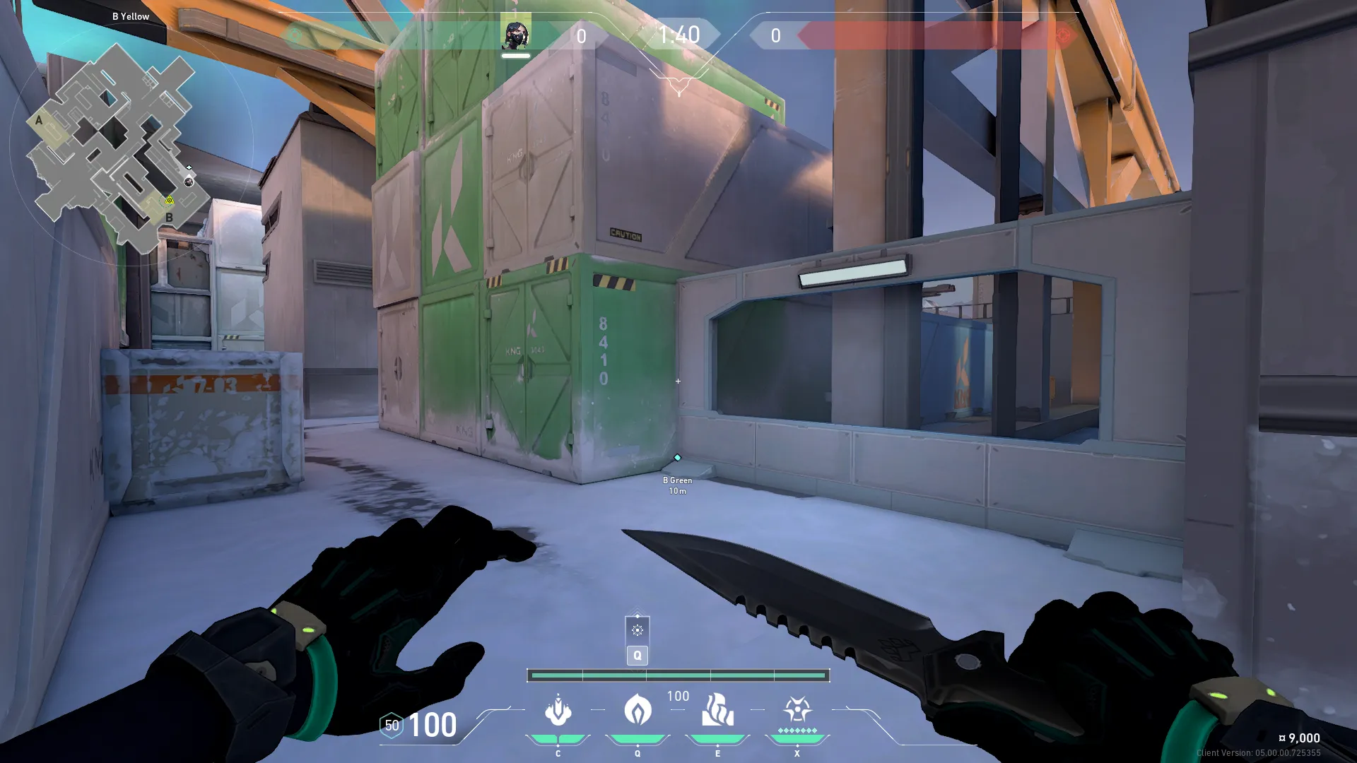 Viper Snake Bite on Icebox Attack Site B — step 1 of 3: Position — where to stand