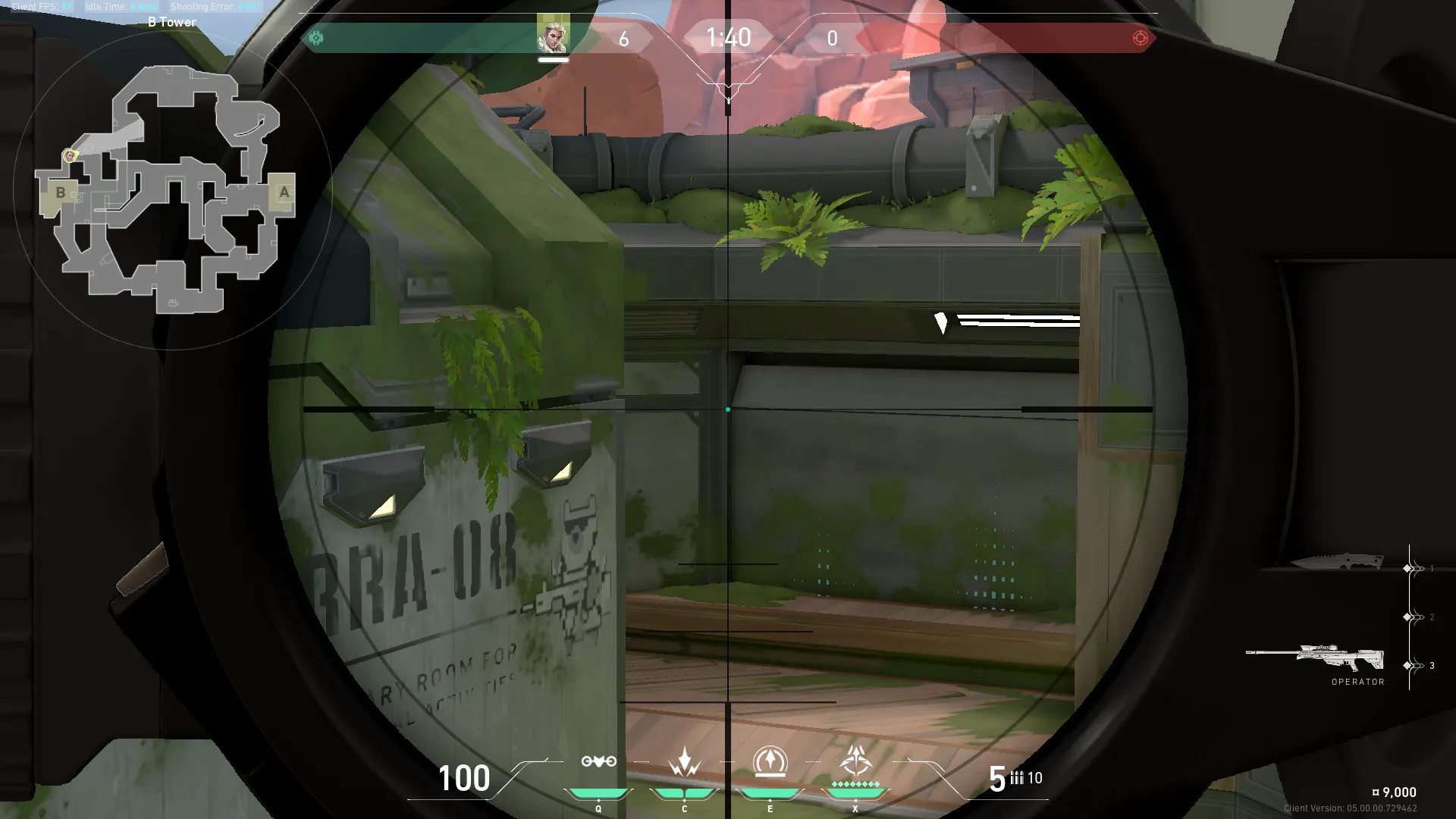 Sova Recon Bolt on Fracture Defense Site B — step 3 of 4: Aim — line up the shot
