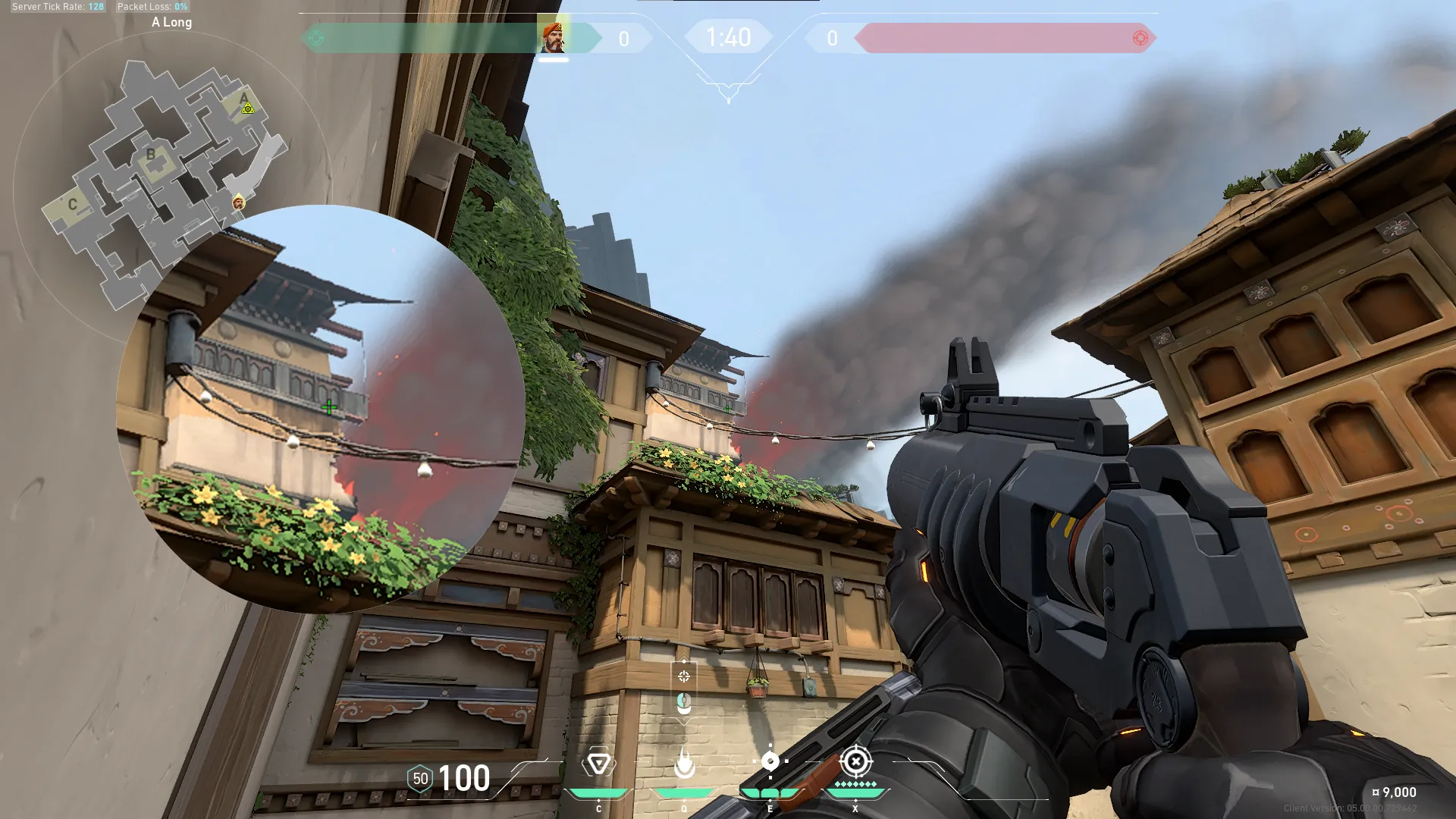 Brimstone Incendiary on Haven Attack Site A — step 2 of 3: Aim — line up the shot