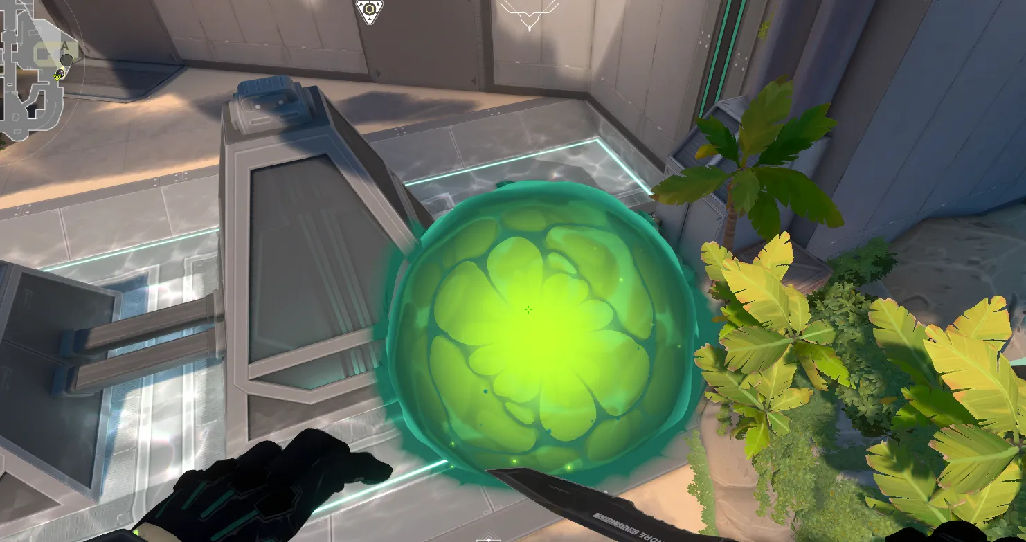 Viper Poison Cloud on Breeze Attack Site A — step 3 of 4: Aim — line up the shot