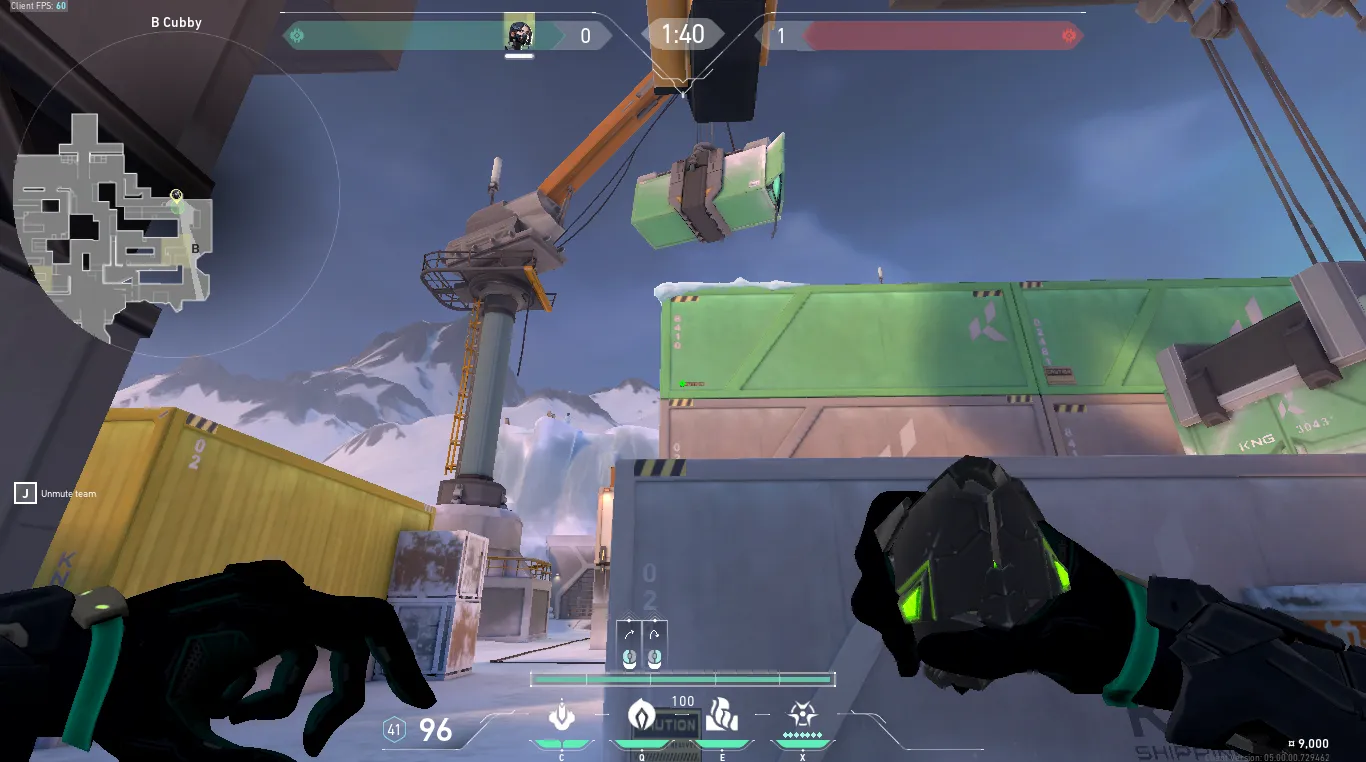 Viper Poison Cloud on Icebox Attack Site B — step 2 of 3: Aim — line up the shot