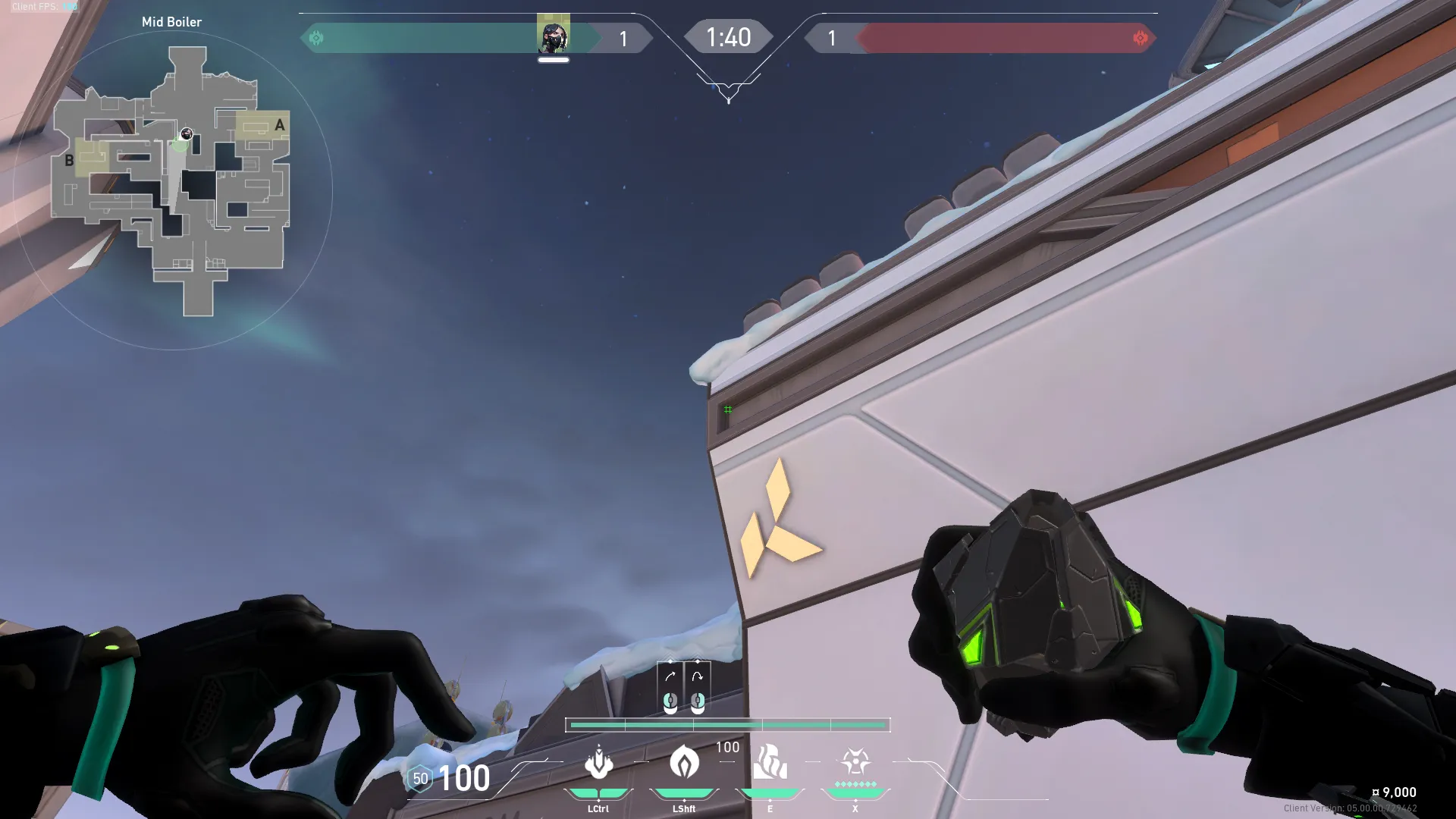 Viper Poison Cloud on Icebox Defense Site B — step 2 of 3: Aim — line up the shot