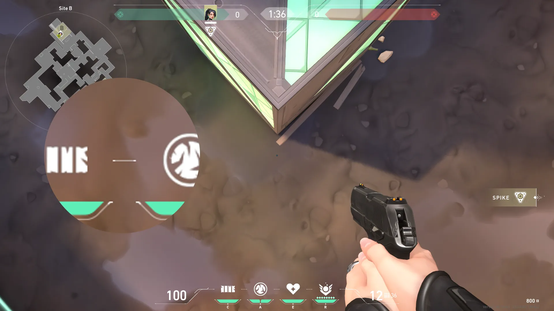 Sage Barrier Orb on Ascent Defense Site B — step 2 of 4: Aim — line up the shot