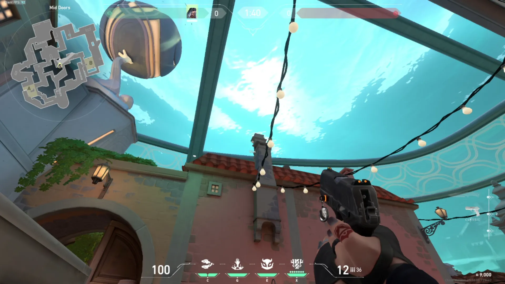 Fade Haunt on Pearl Defense Site B — step 2 of 3: Aim — line up the shot