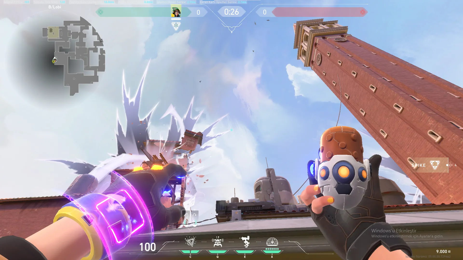 Killjoy Nanoswarm on Ascent Attack Site B — step 2 of 3: Aim — line up the shot
