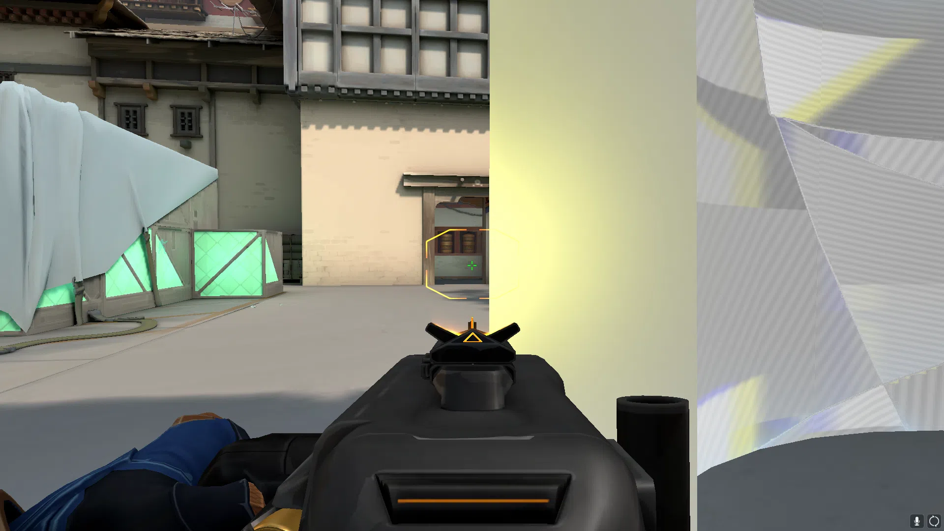 Cypher Cyber Cage on Haven Defense Site C — step 4 of 5: Aim — line up the shot