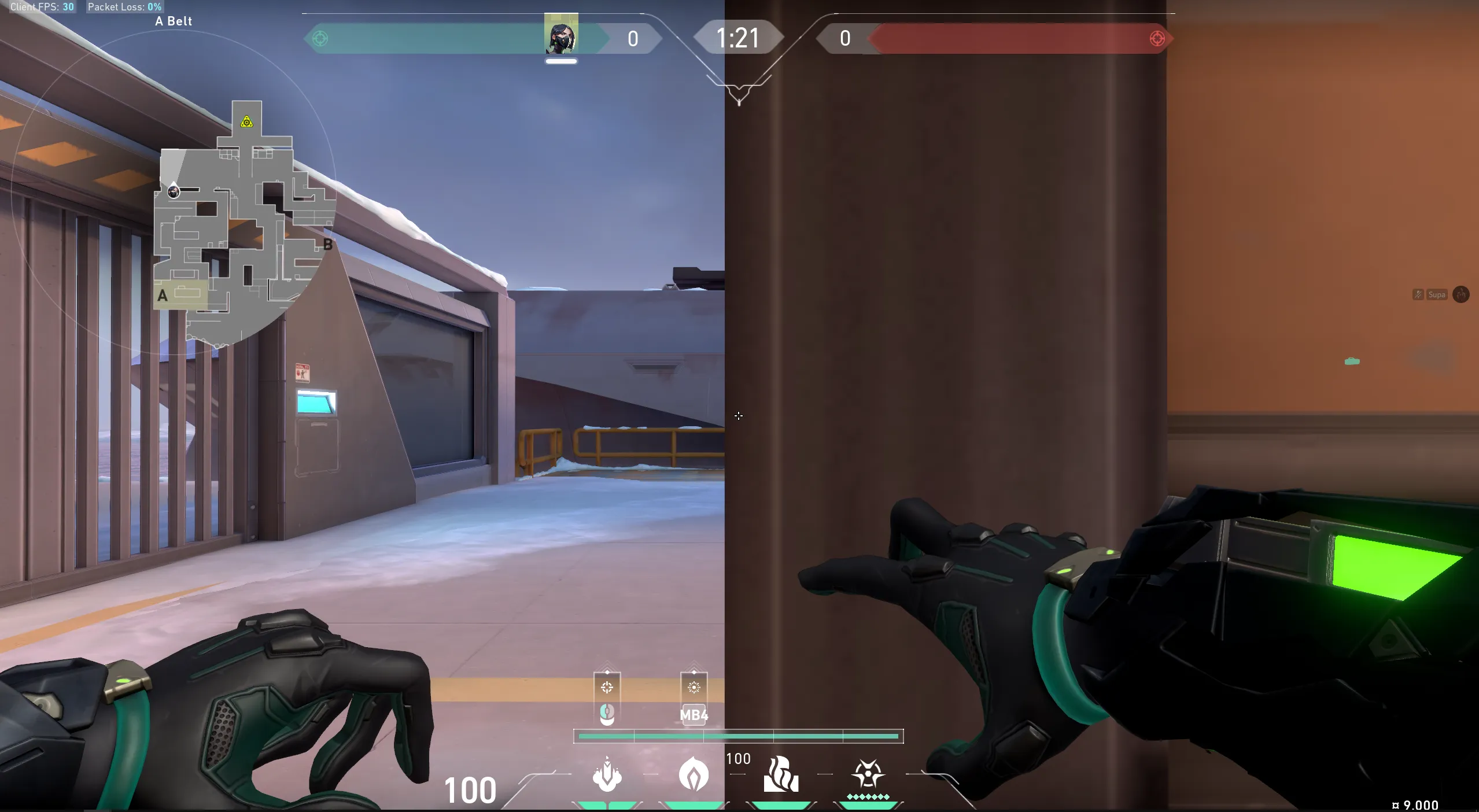 Viper Snake Bite on Icebox Attack Site A — step 1 of 3: Position — where to stand