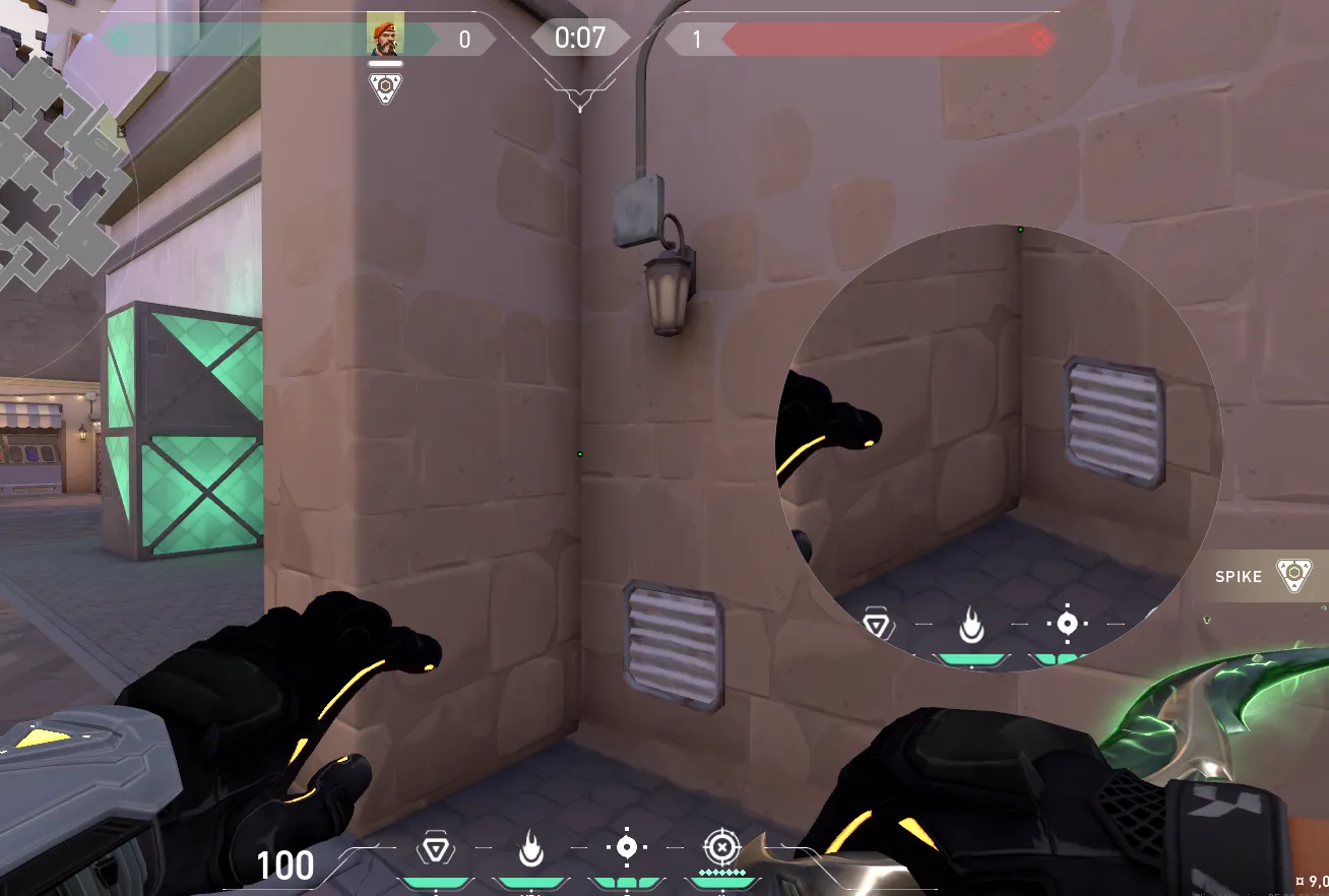 Brimstone Incendiary on Ascent Attack Site A — step 1 of 3: Position — where to stand