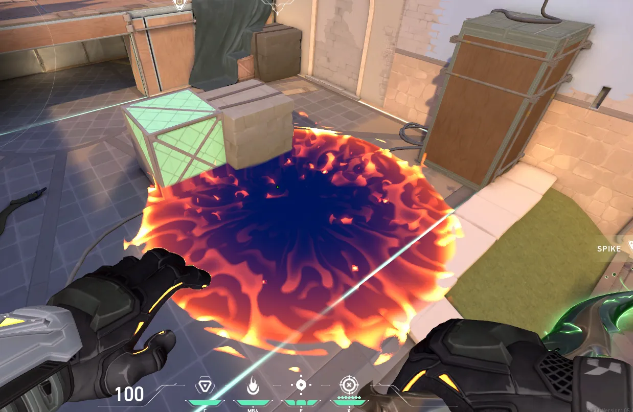 Brimstone Incendiary on Ascent Attack Site A — step 3 of 3: Result
