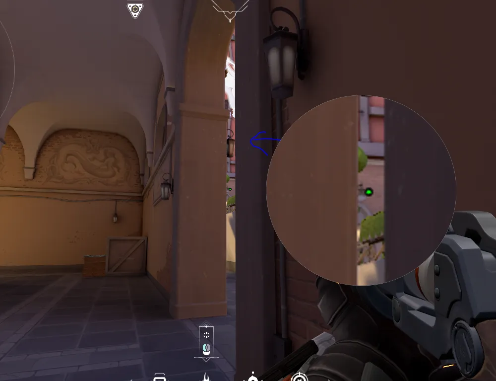Brimstone Incendiary on Ascent Attack Site B — step 2 of 3: Aim — line up the shot