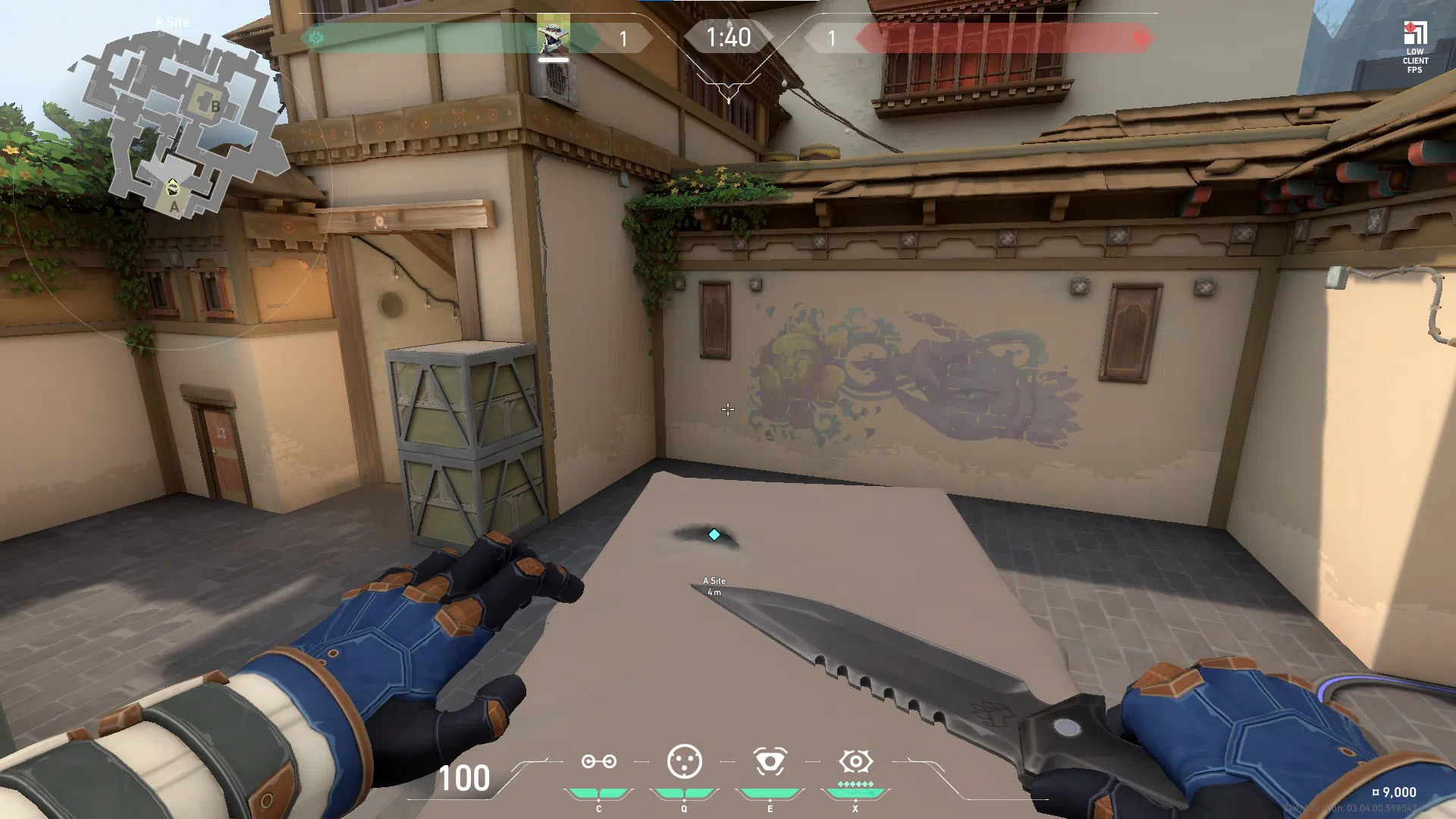 Cypher Spycam on Haven Defense Site A — step 1 of 3: Position — where to stand