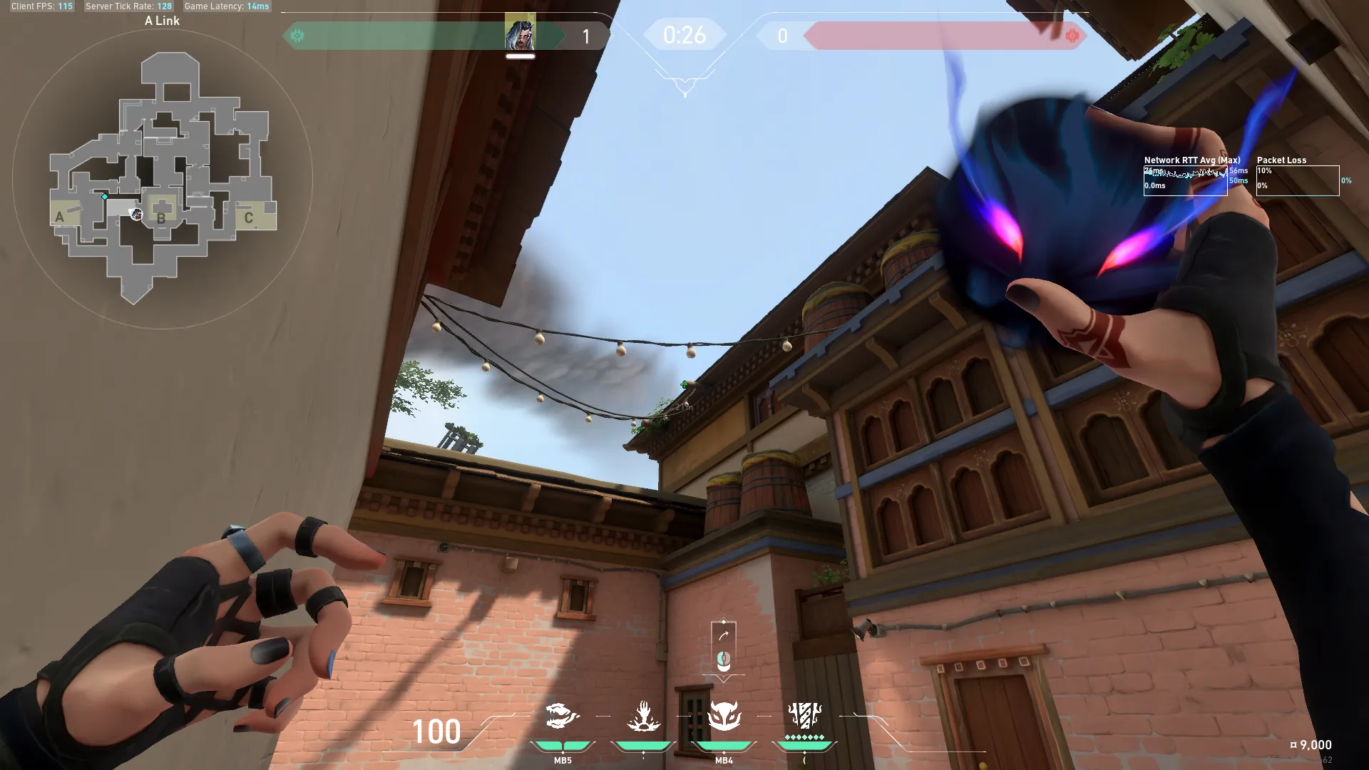 Fade Haunt on Haven Defense Site A — step 2 of 3: Aim — line up the shot