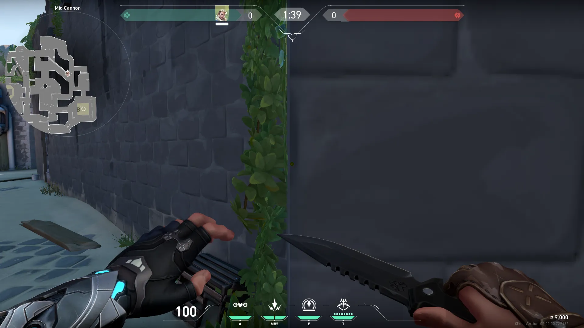 Sova Shock Bolt on Breeze Attack Site B — step 2 of 7: Aim — line up the shot