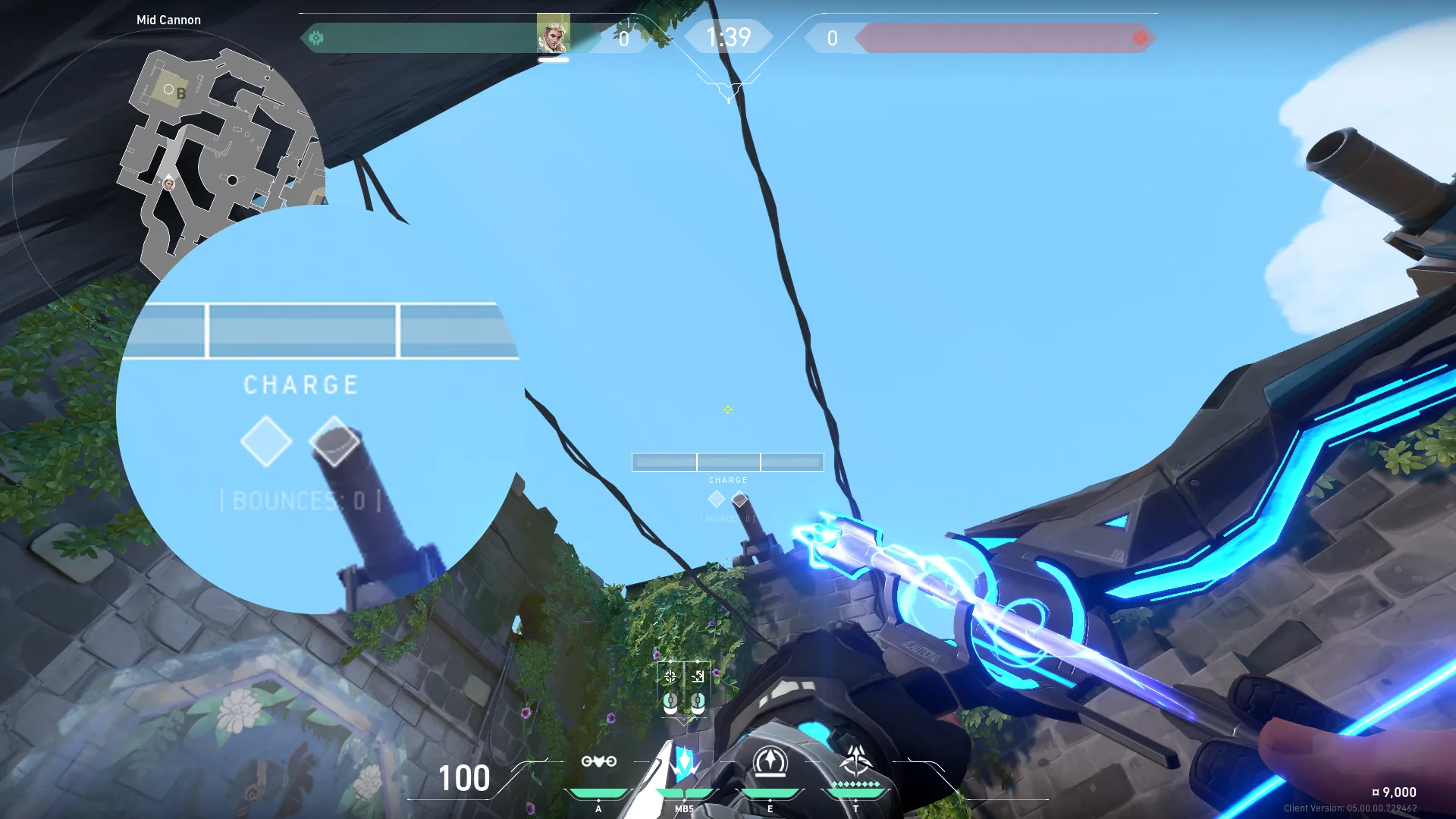 Sova Shock Bolt on Breeze Attack Site B — step 5 of 7: Aim — line up the shot