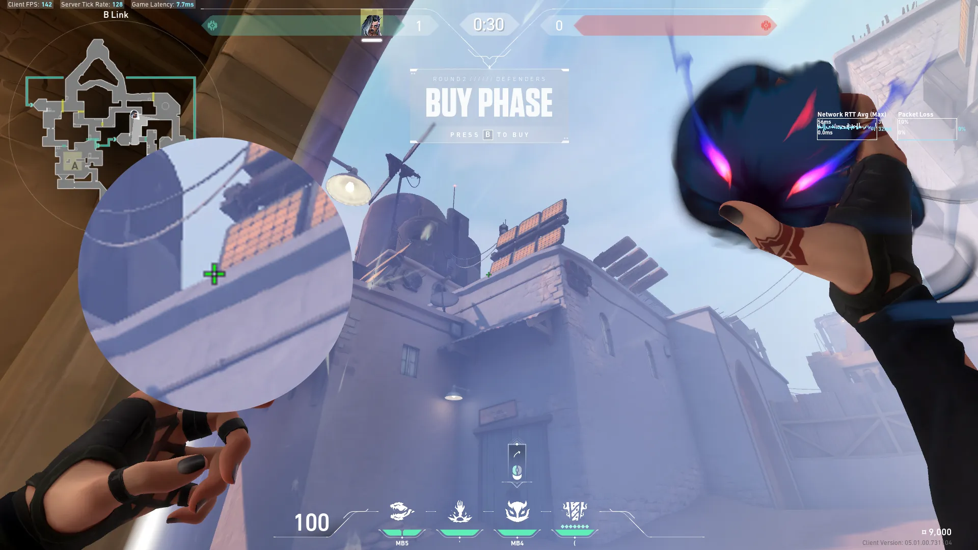 Fade Haunt on Bind Attack Site B — step 2 of 3: Aim — line up the shot