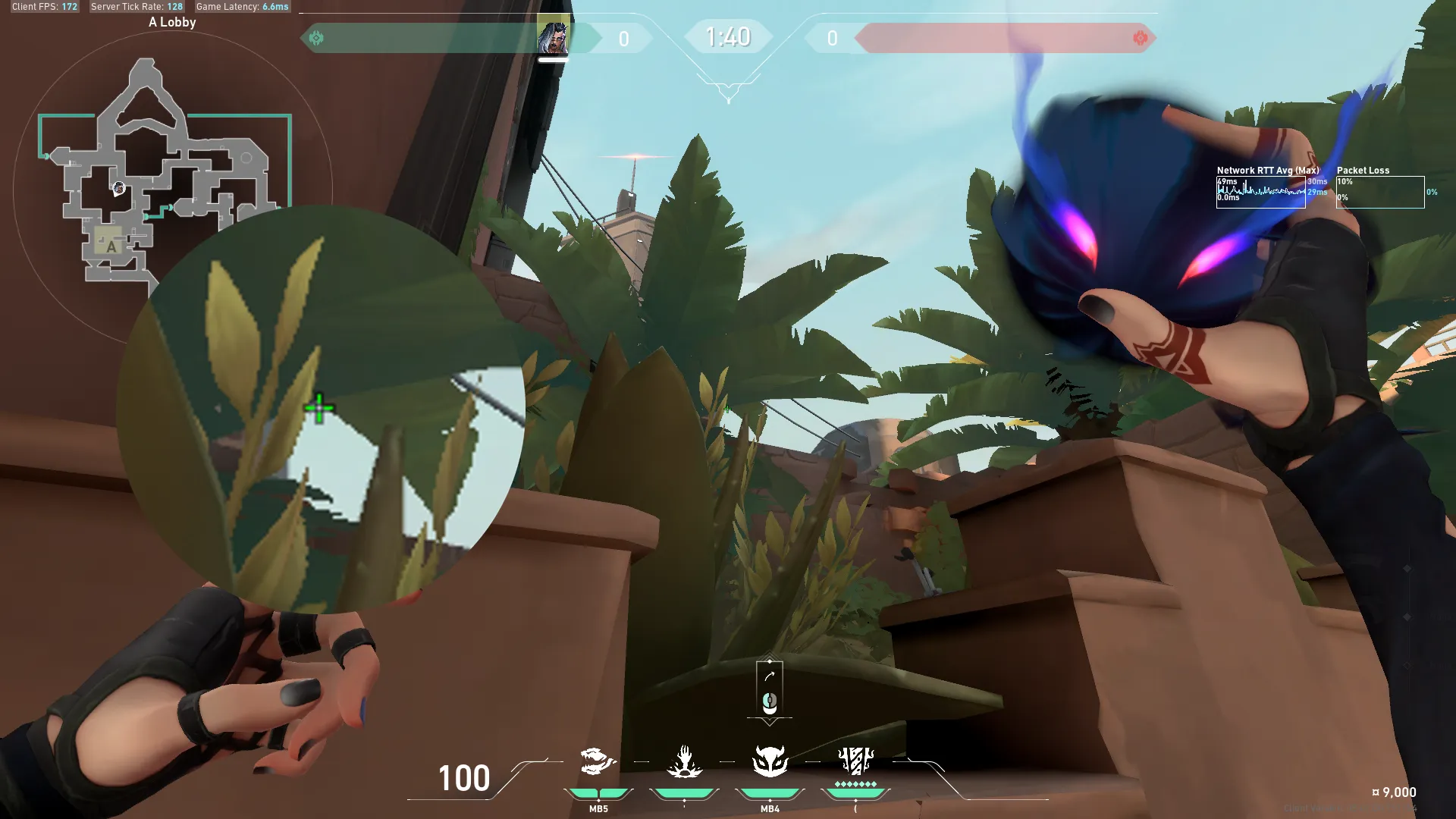 Fade Haunt on Bind Attack Site A — step 2 of 3: Aim — line up the shot