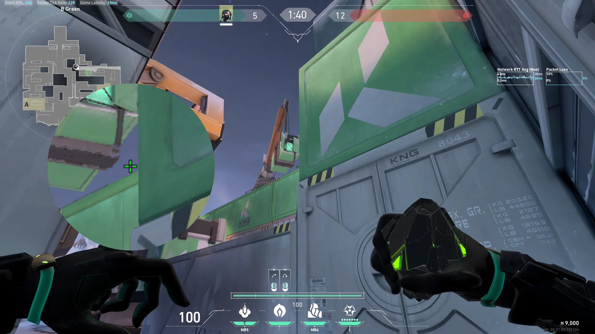 Viper Poison Cloud on Icebox Attack Site B — step 2 of 3: Aim — line up the shot