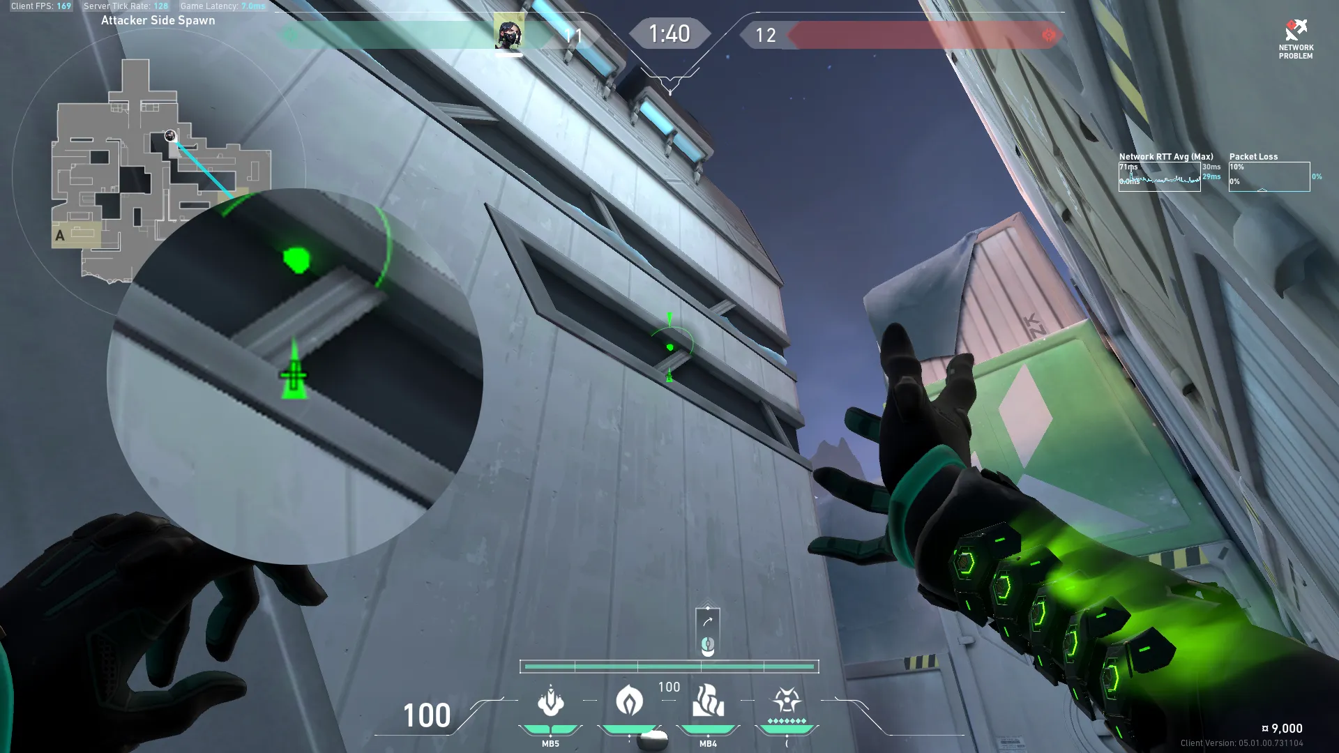 Viper Toxic Screen on Icebox Attack Site B — step 2 of 3: Aim — line up the shot