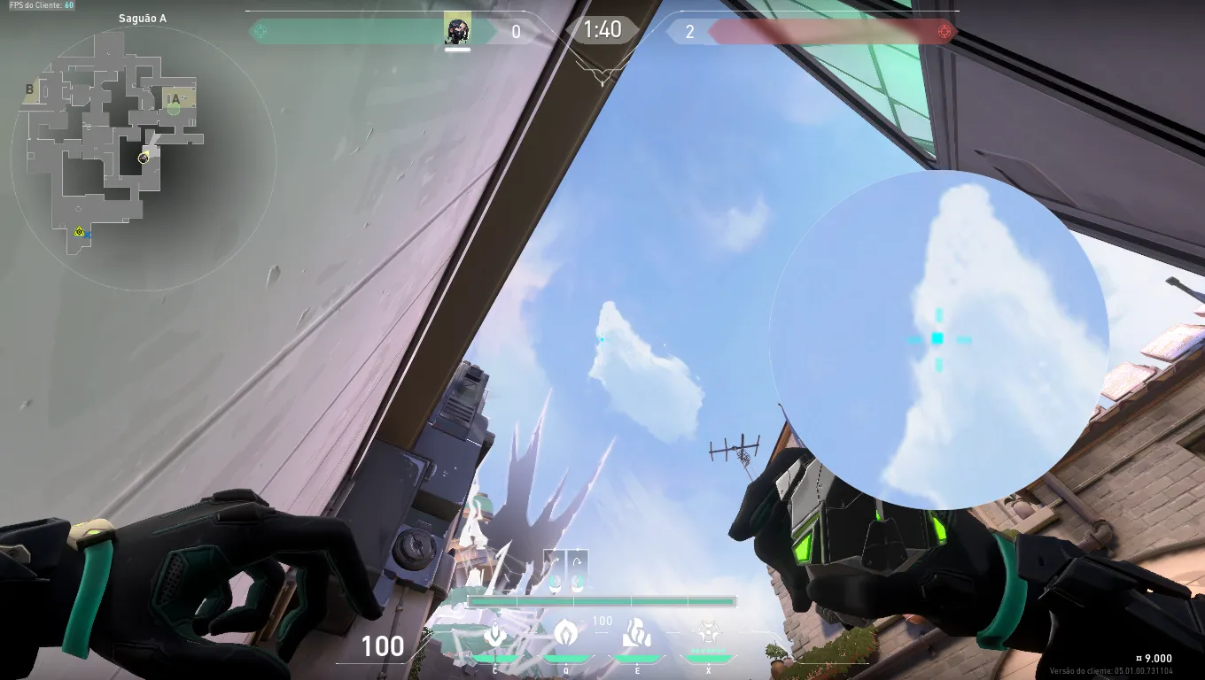 Viper Poison Cloud on Ascent Attack Site A — step 2 of 3: Aim — line up the shot