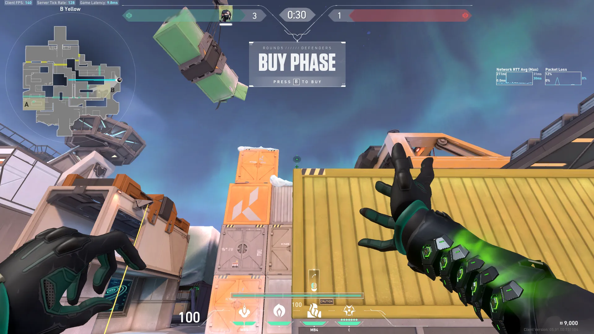 Viper Toxic Screen on Icebox Attack Mid — step 2 of 4: Aim — line up the shot