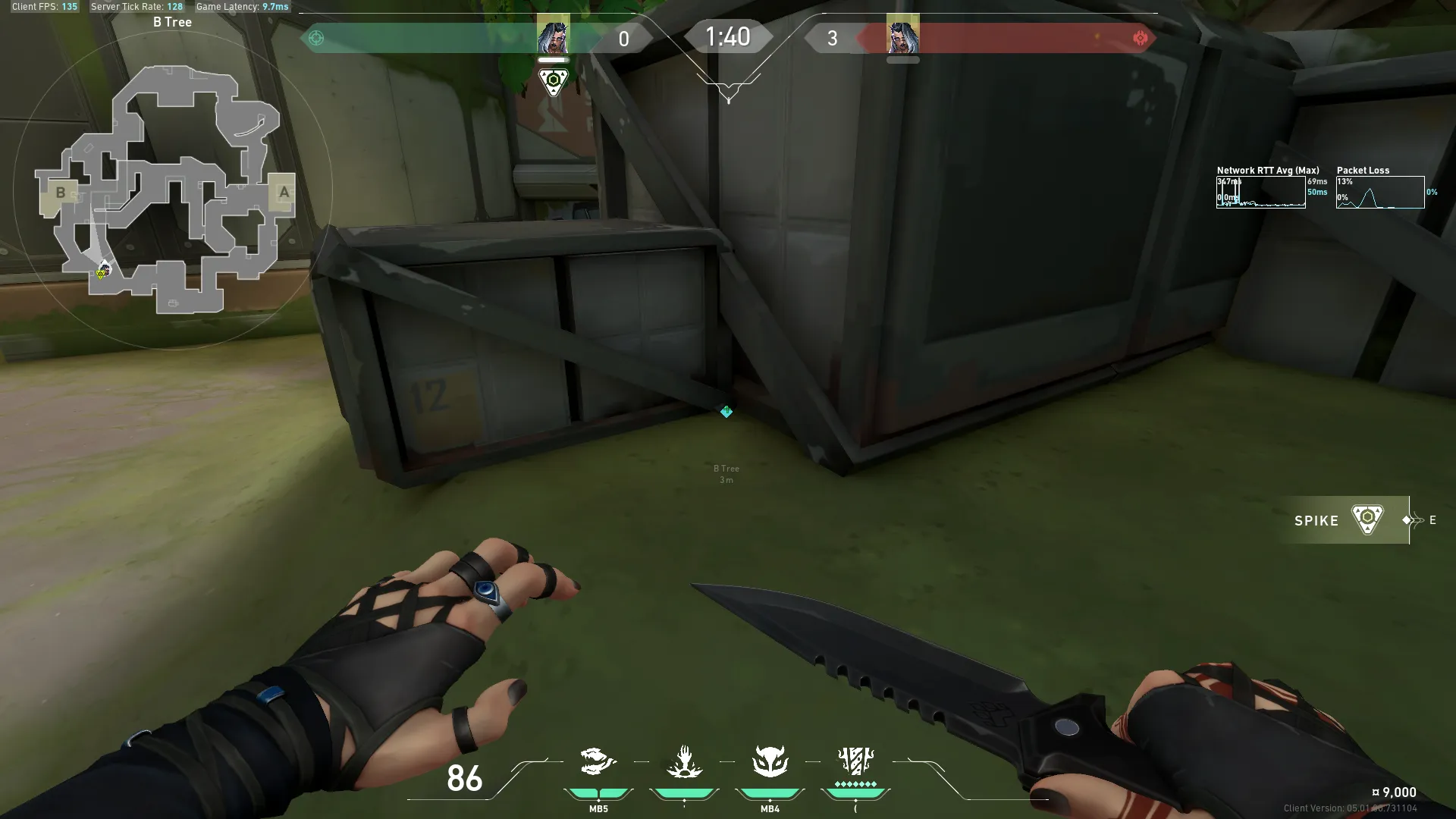 Fade Haunt on Fracture Attack Site B — step 1 of 3: Position — where to stand