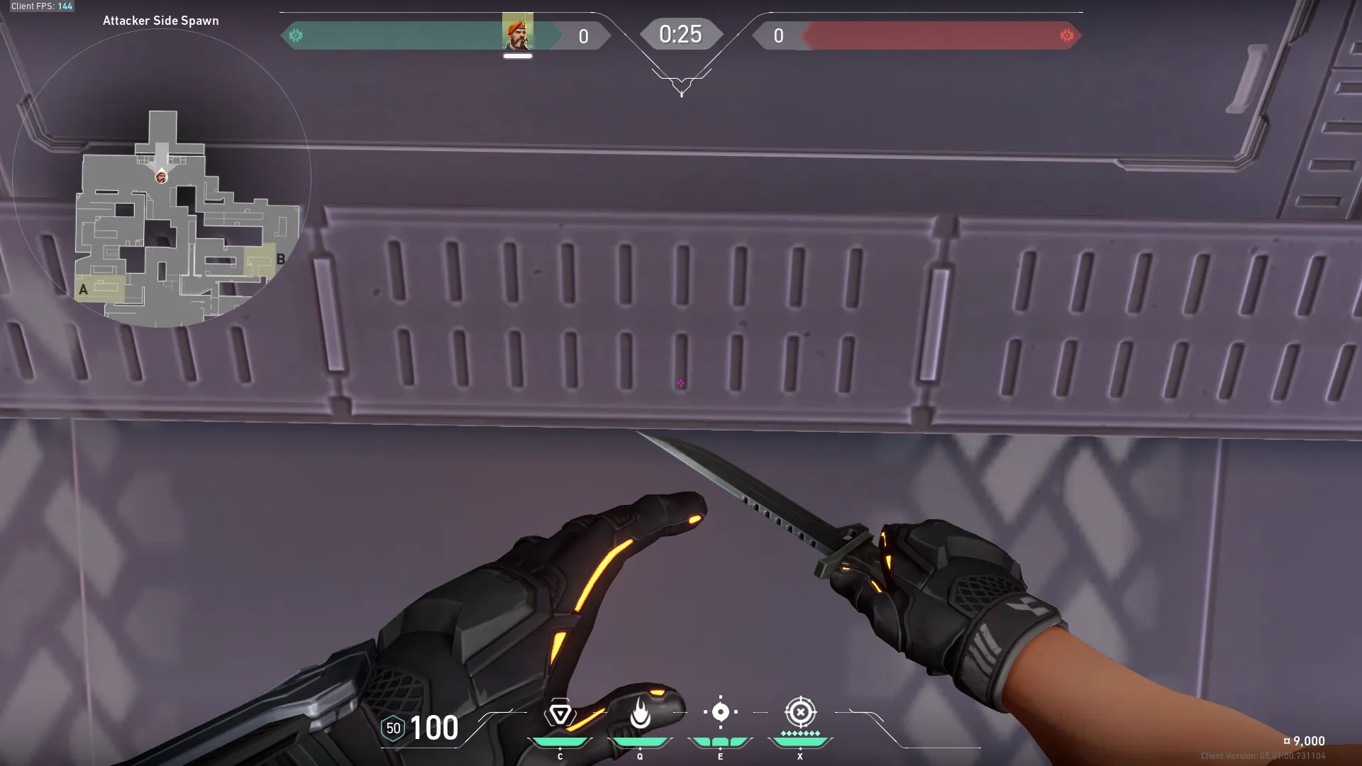 Brimstone Incendiary on Icebox Attack Mid — step 2 of 4: Aim — line up the shot