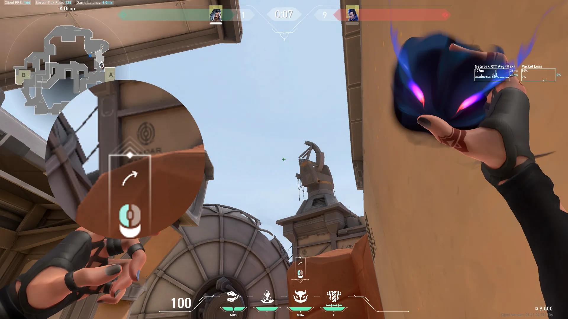 Fade Haunt on Fracture Defense Site A — step 3 of 4: Aim — line up the shot