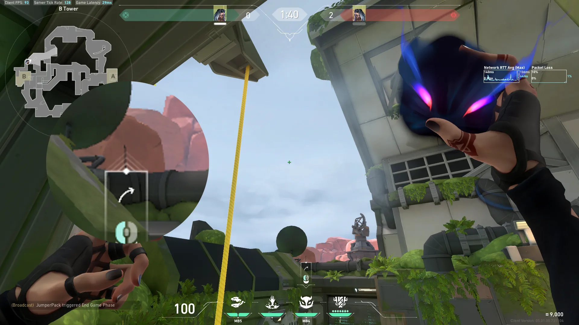 Fade Haunt on Fracture Defense Site B — step 2 of 3: Aim — line up the shot