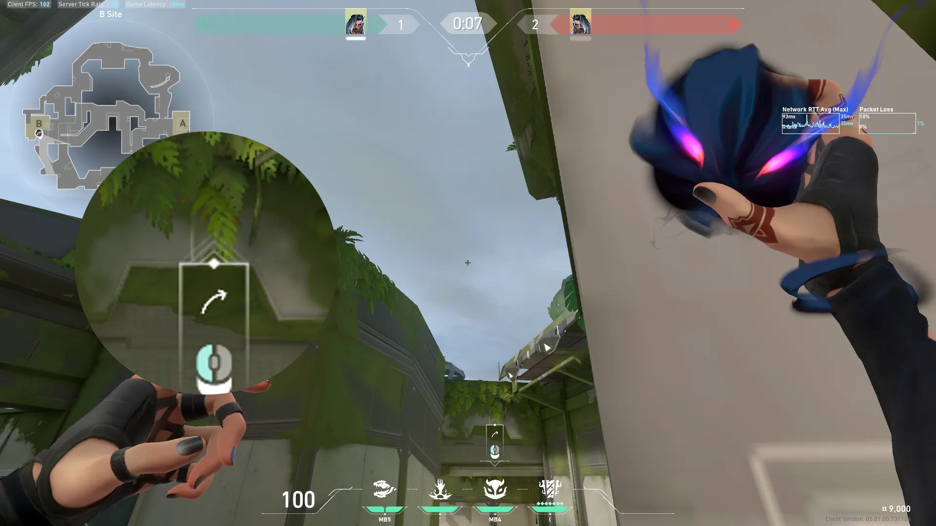Fade Haunt on Fracture Defense Site B — step 2 of 3: Aim — line up the shot