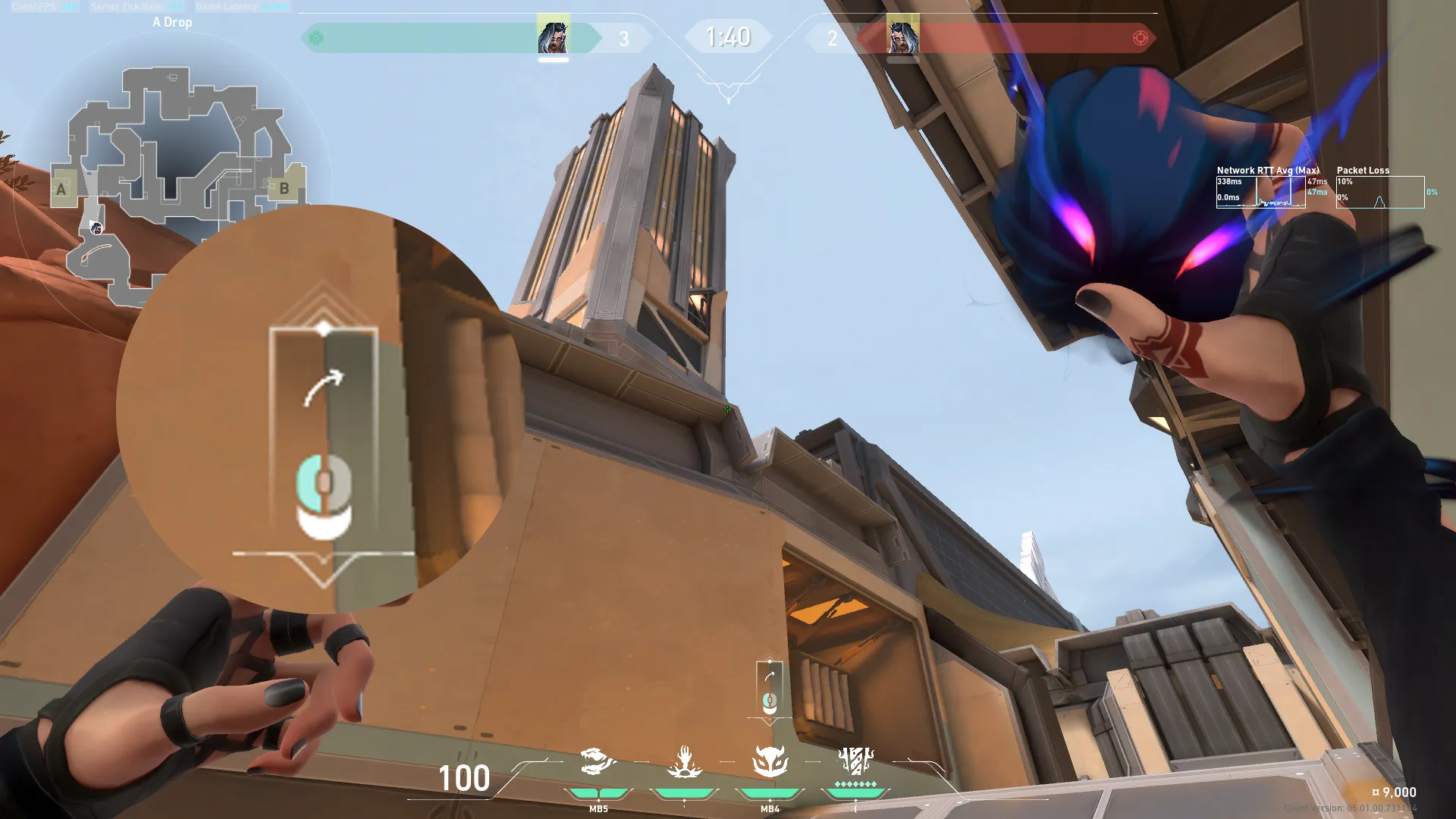 Fade Haunt on Fracture Defense Site A — step 2 of 3: Aim — line up the shot