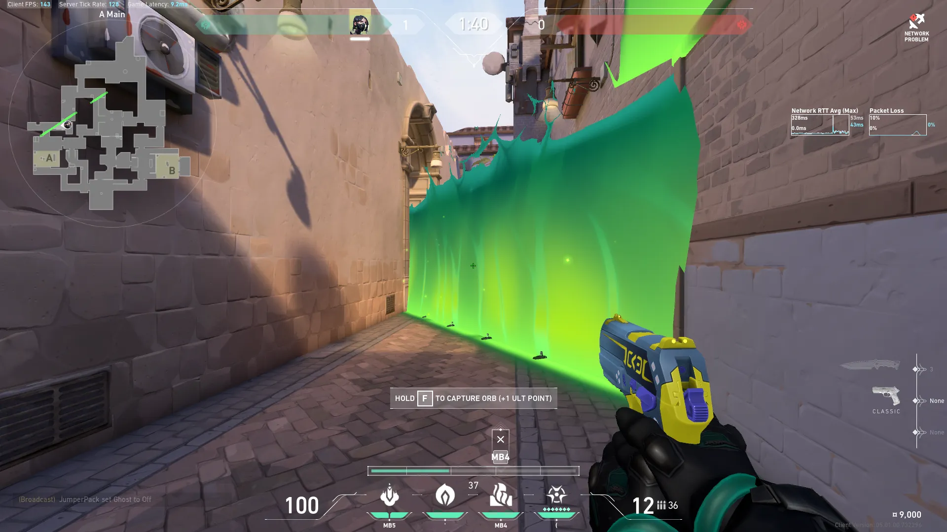 Viper Toxic Screen on Ascent Defense Mid — step 4 of 6: Aim — line up the shot